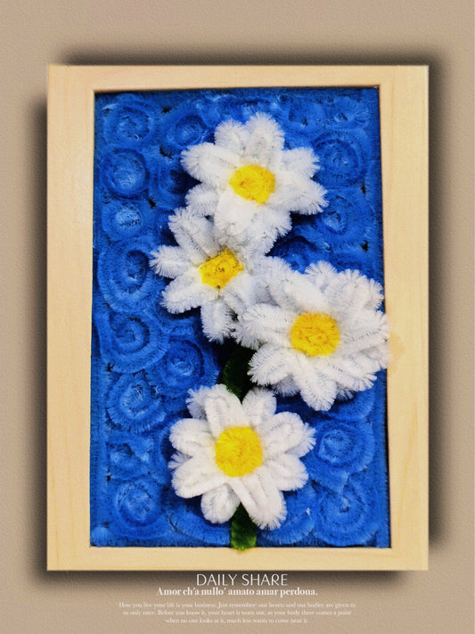 🌻 Van Gogh Sunflower-Inspired Pipe Cleaner Diorama Frame 🌻